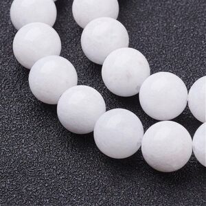 8MM White Quartzite Beads-ONE Gemstone Bead Strand-Jewelry Supplies Crafts NWT